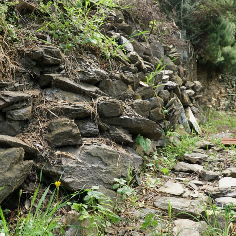 Muretti a secco ceduti. Foto di Dynamoscopio
